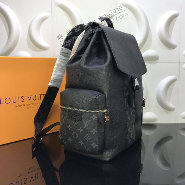 LV包 lv男包 Tagarama系列 Outdoor雙肩包 LV老花配皮男士後背包  ydh3519